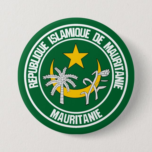 Mauretanien-RundEmblem Button (Vorderseite)