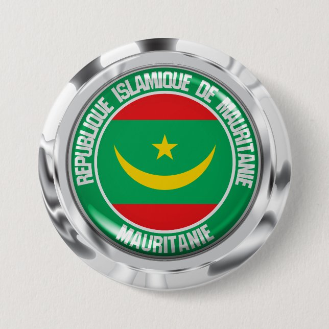 Mauretanien-RundEmblem Button (Vorderseite)