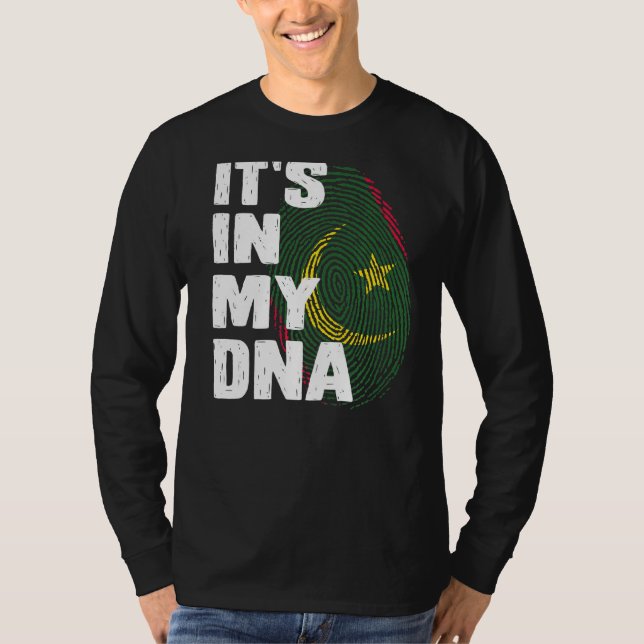 Mauretanienflagge Es ist in meinem DNA-Mauretanier T-Shirt (Vorderseite)