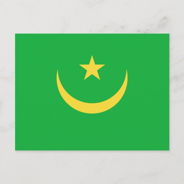 Mauretanienflagge Postkarte (Vorderseite)