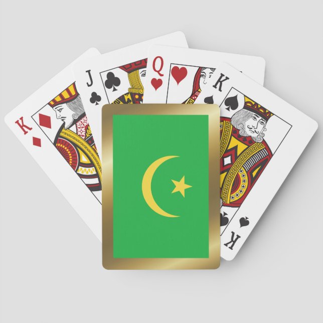 Mauretanienflagge Spielkarten (Rückseite)