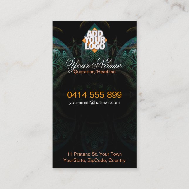 Mauriana Fraktal Business Card Visitenkarte (Vorderseite)