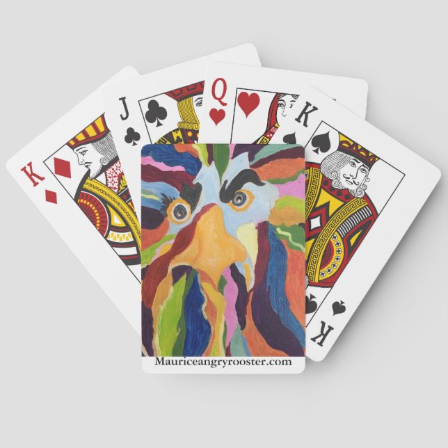 Maurice Angry Rooster Spielkarten (Rückseite)