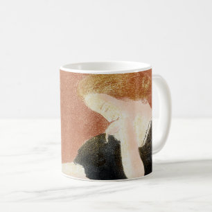 Maurice Denis, eine Frau, die eine Rose hält Kaffeetasse