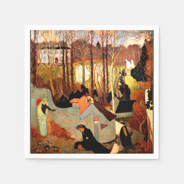 Maurice Denis - Ostergeheimnis, Kunstmalerei Serviette (Vorderseite)