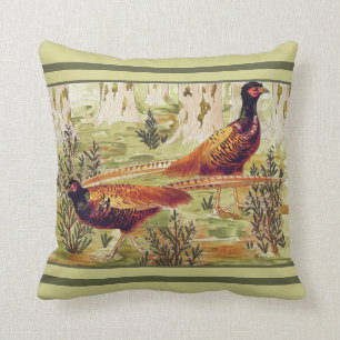 Maurice Pillard Verneuil Pheasants Illustration Kissen