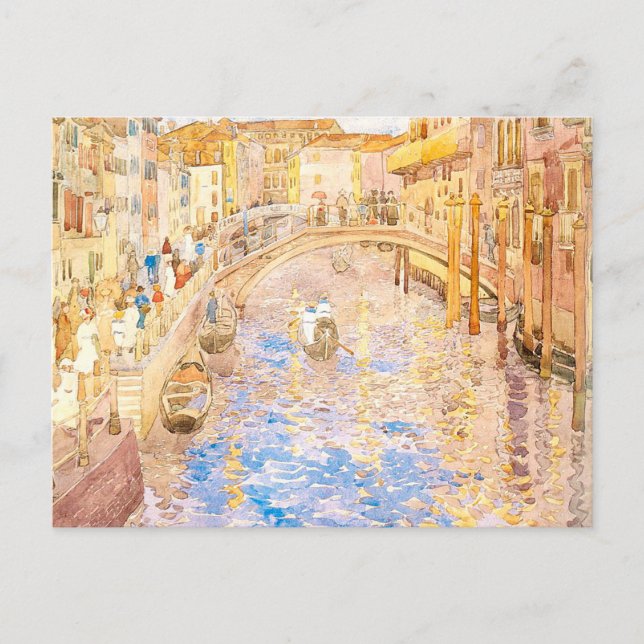 Maurice Prendergast's Venezianische Canal Scene Postkarte (Vorderseite)