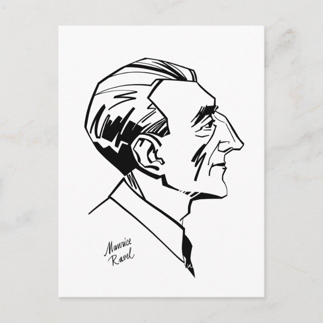 Maurice Ravel Postkarte (Vorderseite)