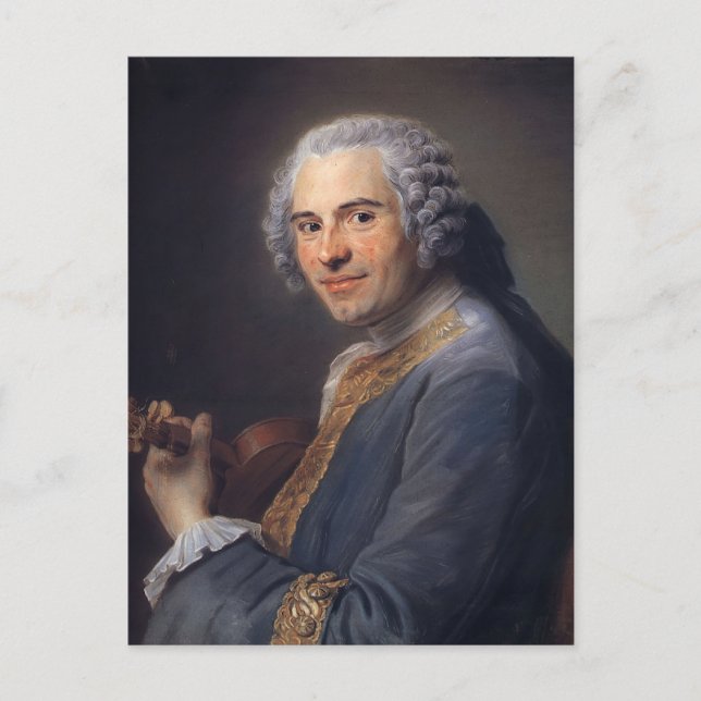 Maurice Tour- Jean-Joseph Cassanea de Mondonville Postkarte (Vorderseite)