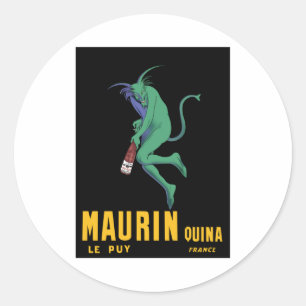Maurin Quina - Cappiello 1906 - Wermut Apertif Runder Aufkleber