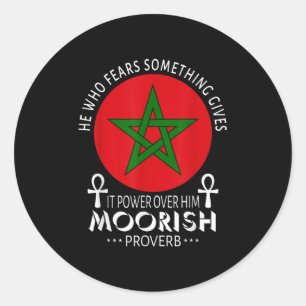 Maurische Amerikaner, die fürchten, Moors islamisc Runder Aufkleber