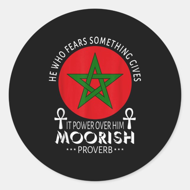Maurische Amerikaner, die fürchten, Moors islamisc Runder Aufkleber (Vorderseite)