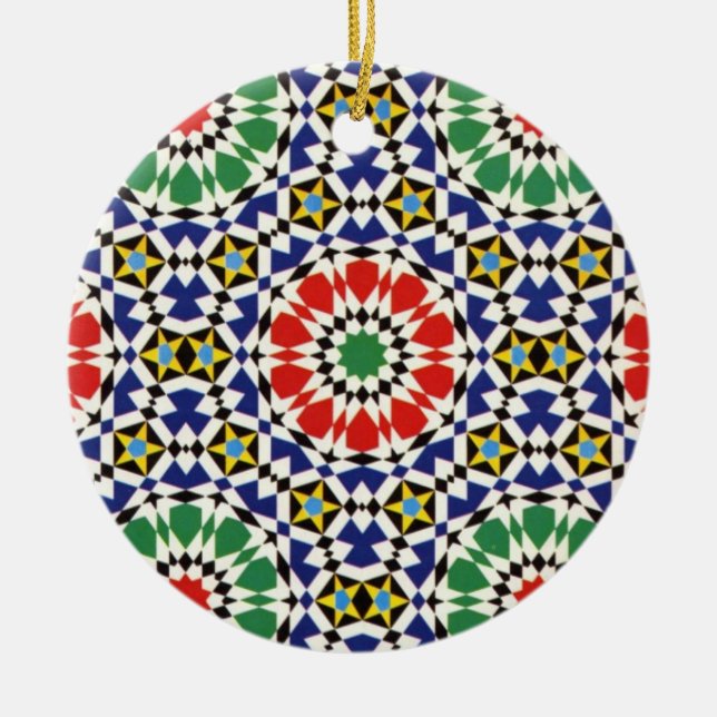 Maurische Fliese Verzierung Keramikornament (Vorne)