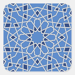 Maurischer Fliese Quadrat-Aufkleber Quadratischer Aufkleber