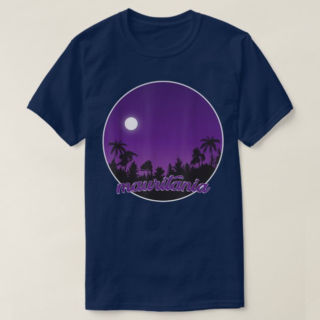 mauritania By night with Palms  T-Shirt (Design vorne)