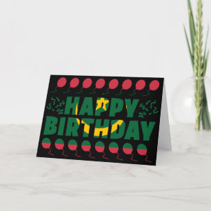Mauritania Flag Patriotic Birthday Karte