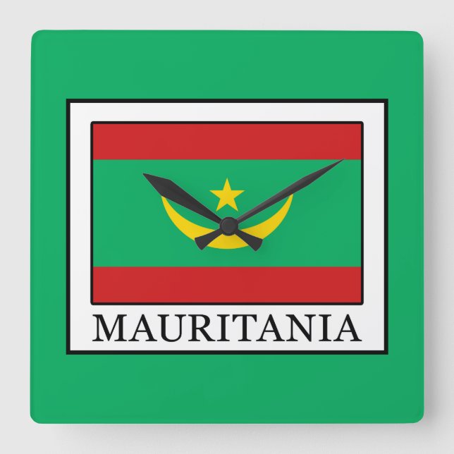Mauritania Quadratische Wanduhr (Vorderseite)