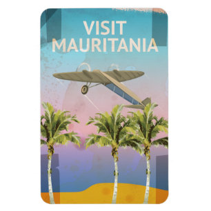 Mauritania Vintage Travel Poster Magnet