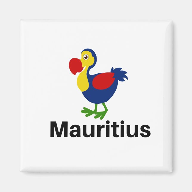 Mauritian Dodo Bird Bright und farbenfroh Magnet (Vorne)
