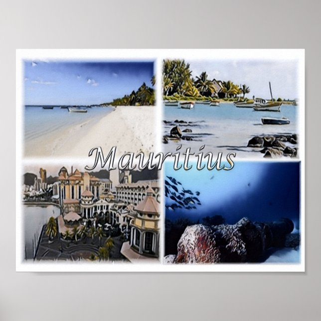 Mauritius - Cap Malheureux - Mosaik - Poster (Vorne)