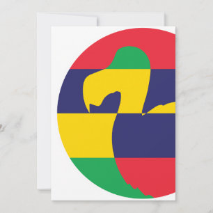 Mauritius Dodo Mauritianisches Flag Einladung