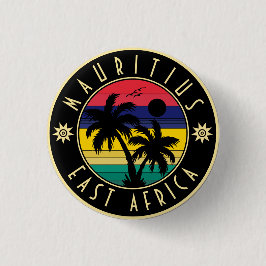 Mauritius East Africa Retro Sunset Souvenirs 60er Button