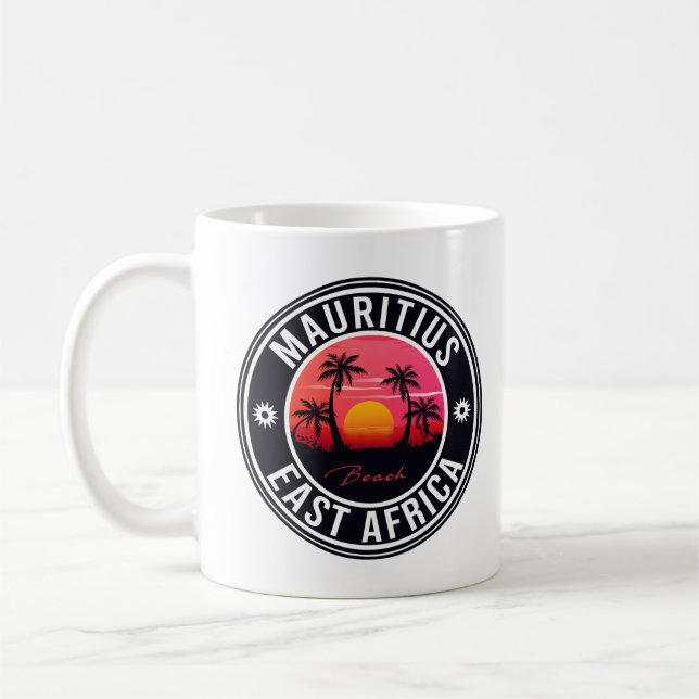 Mauritius East Africa Retro Sunset Souvenirs 60er Kaffeetasse (Links)