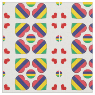 Mauritius Flag & Mauritius Herz-Mode-Fabrik Stoff