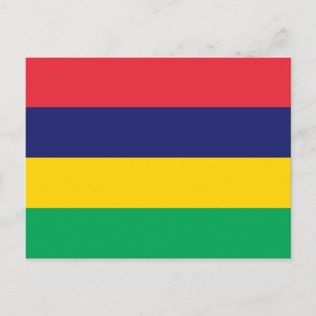 Mauritius Flag Postkarte (Vorderseite)