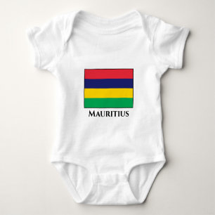 Mauritius-Flagge Baby Strampler