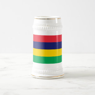 Mauritius-Flagge Bierglas