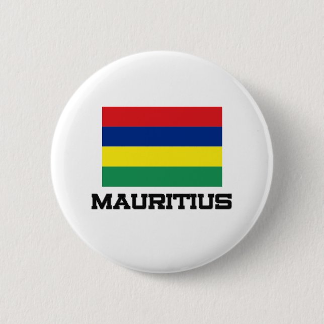 Mauritius-Flagge Button (Vorderseite)