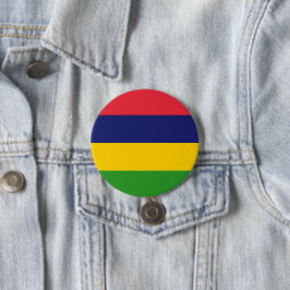 Mauritius-Flagge Button