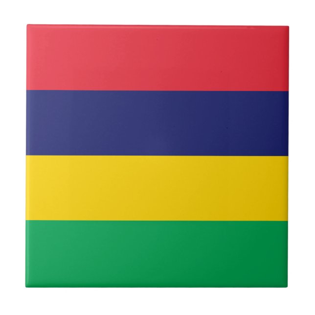 Mauritius-Flagge Fliese (Vorderseite)