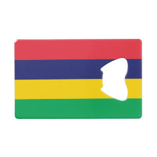 Mauritius-Flagge Geldbeutel Flaschenöffner