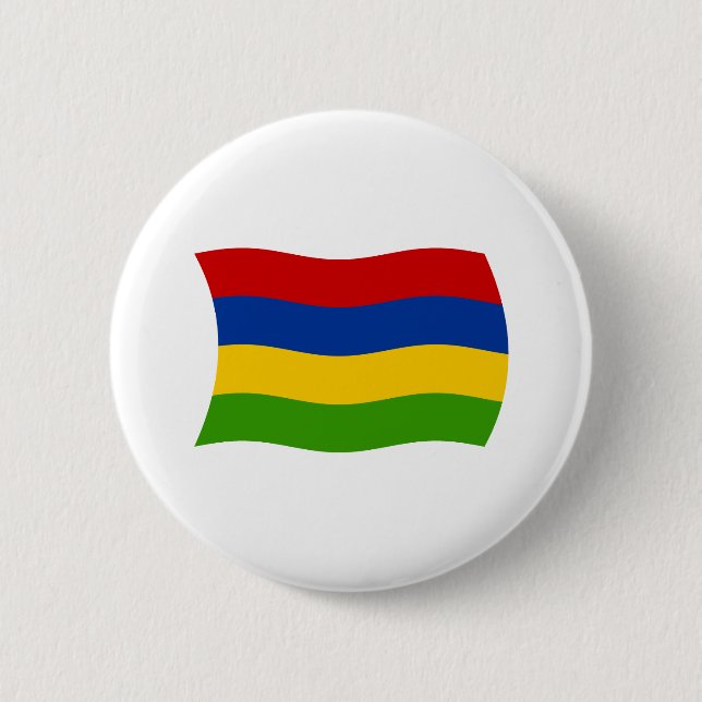 Mauritius-Flagge-Knopf Button (Vorderseite)