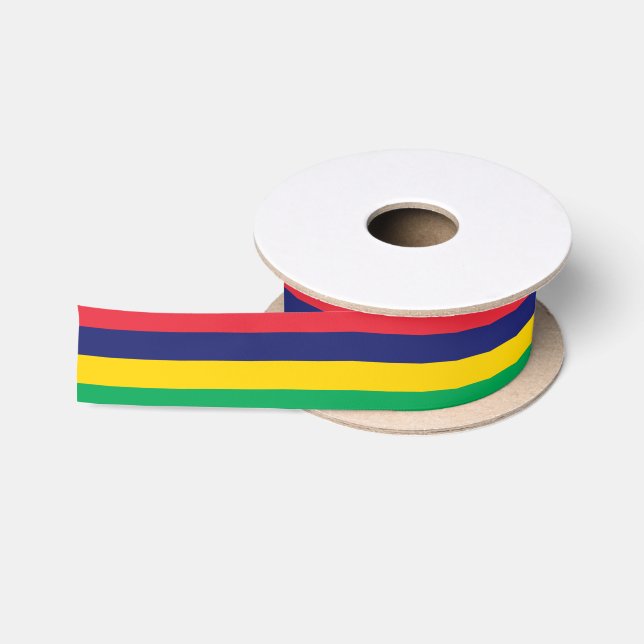 Mauritius Flagge & Mauritius Reise, Urlaub/Sport Satinband (Spule)
