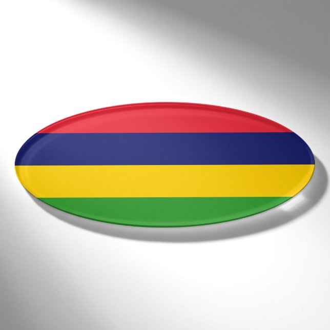 Mauritius-Flagge Namenschild (Vorderseite)