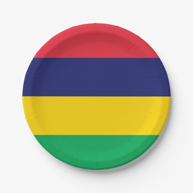 Mauritius-Flagge Pappteller (Vorderseite)