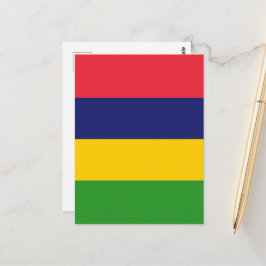 Mauritius-Flagge Postkarte