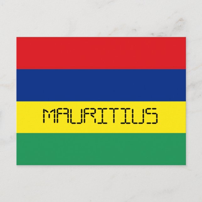 Mauritius-Flagge Postkarte (Vorderseite)
