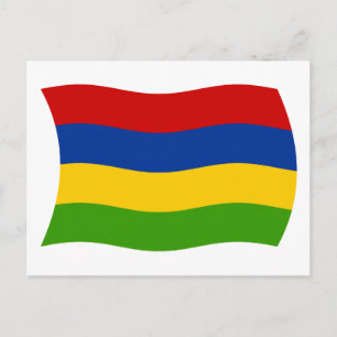 Mauritius-Flagge-Postkarte Postkarte