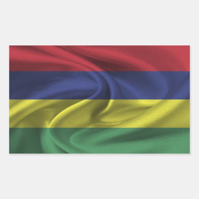 Mauritius-Flagge Rechteckiger Aufkleber (Vorderseite)