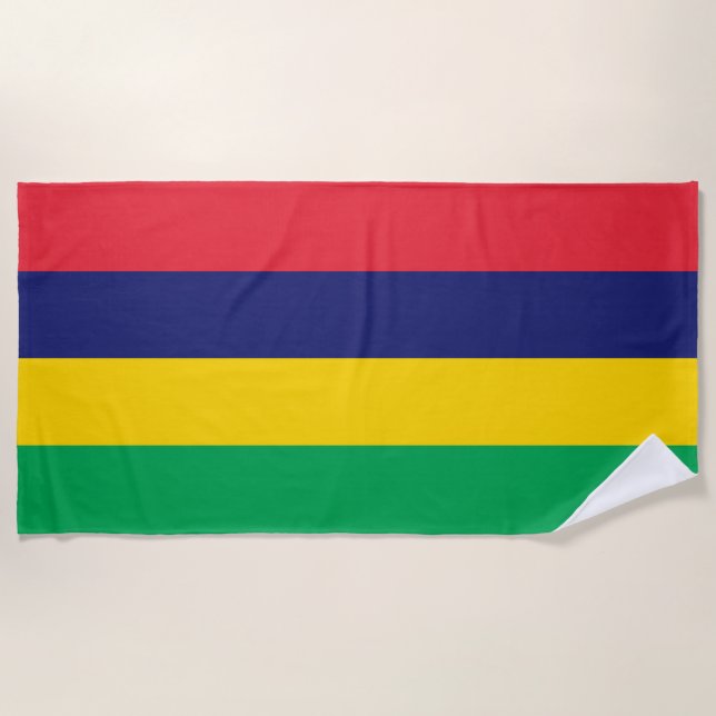 Mauritius-Flagge Strandtuch (Vorderseite)