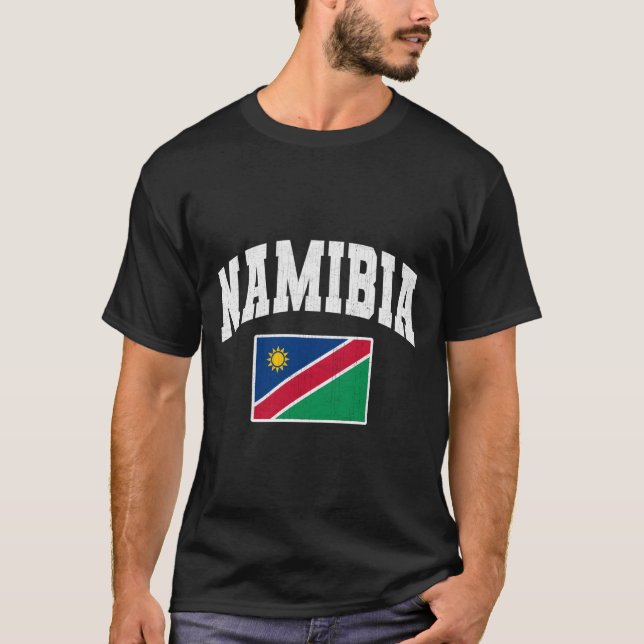 Mauritius-Flagge Throwback T-Shirt (Vorderseite)