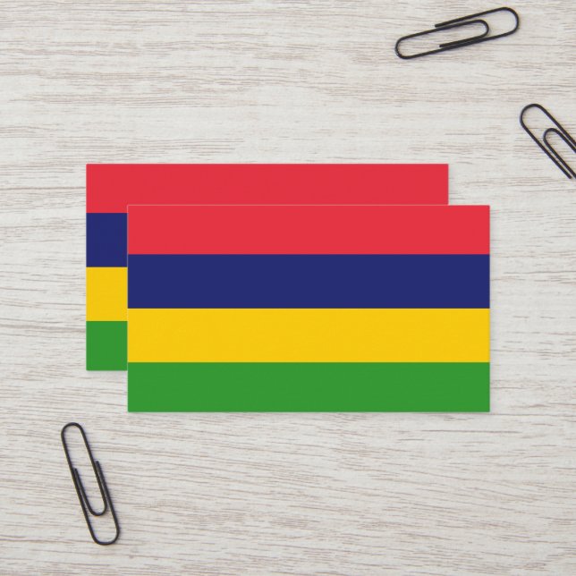 Mauritius-Flagge Visitenkarte (Vorderseite/Rückseite Beispiel)