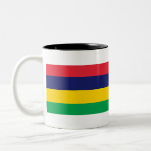 Mauritius-Flagge Zweifarbige Tasse