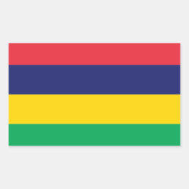 Mauritius* Flaggen-Aufkleber Rechteckiger Aufkleber