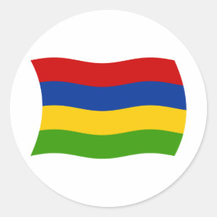 Mauritius-Flaggenaufkleber Runder Aufkleber