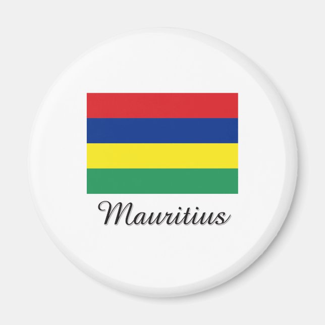 Mauritius Flaggendesign Magnet (Vorne)